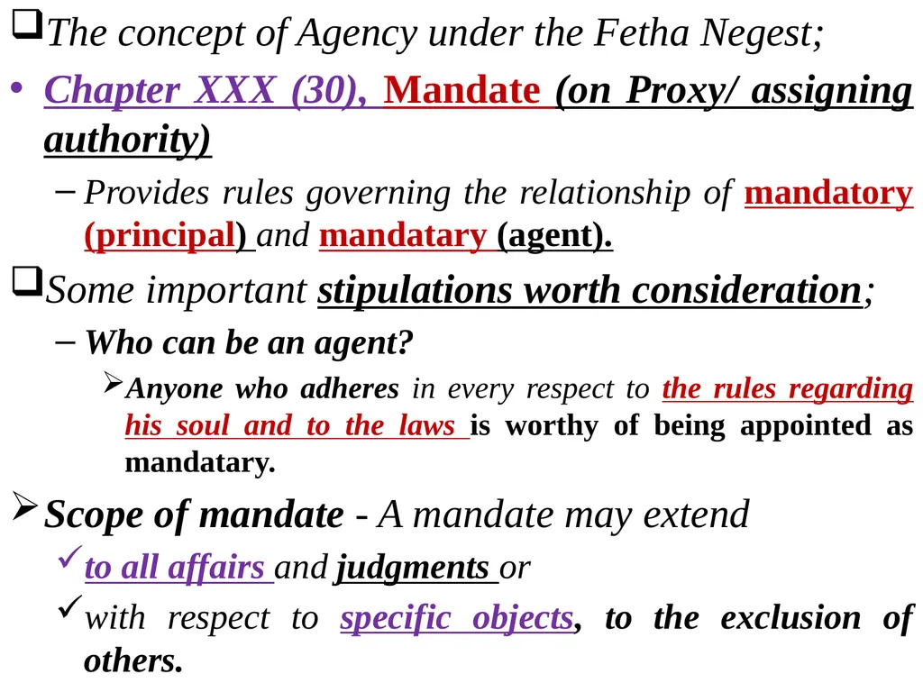 Chapter One 1. The concept of the law of agency - slide 24 of 185