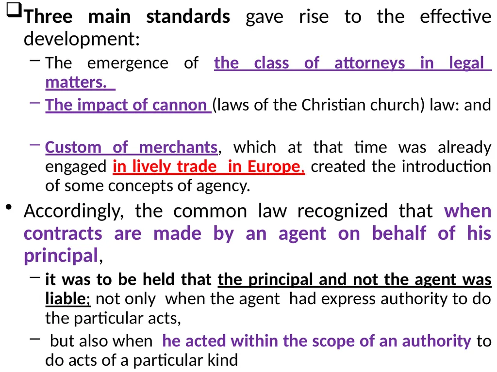 Chapter One 1. The concept of the law of agency - slide 20 of 185