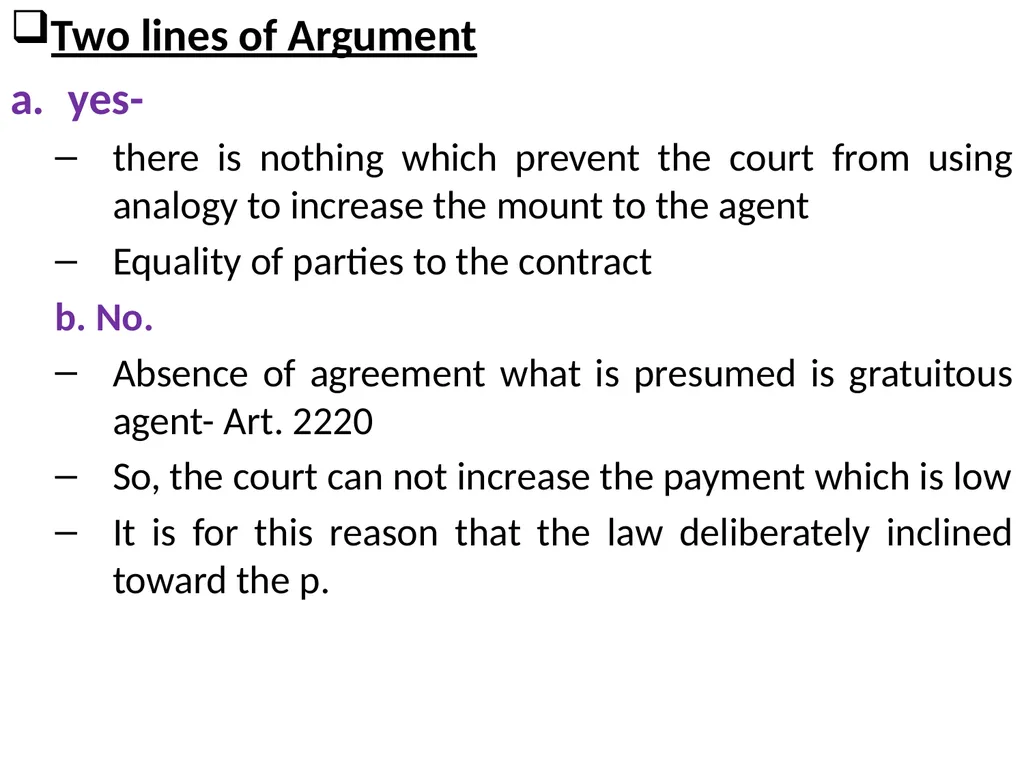 Chapter One 1. The concept of the law of agency - slide 179 of 185