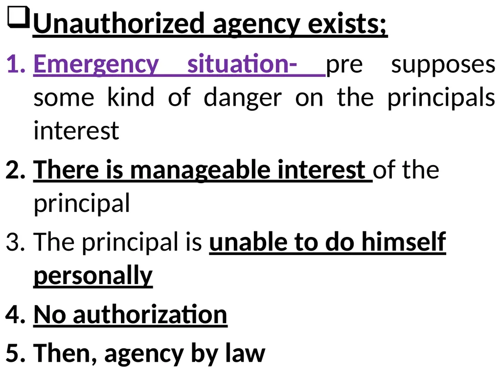 Chapter One 1. The concept of the law of agency - slide 127 of 185