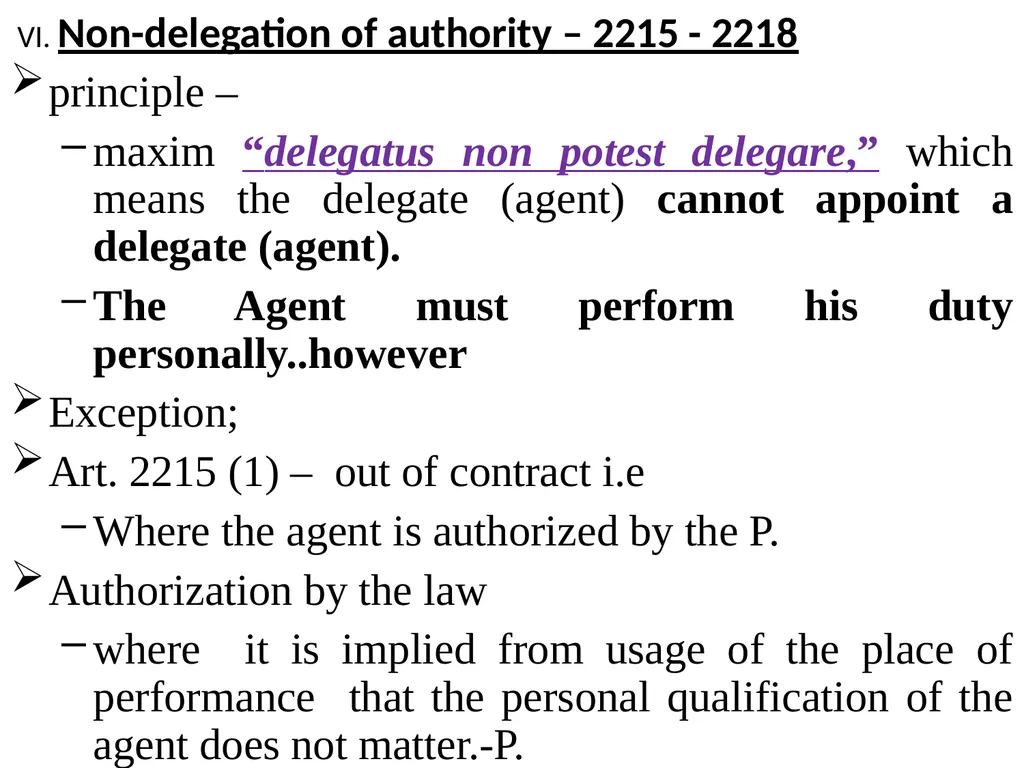 Chapter One 1. The concept of the law of agency - slide 172 of 185