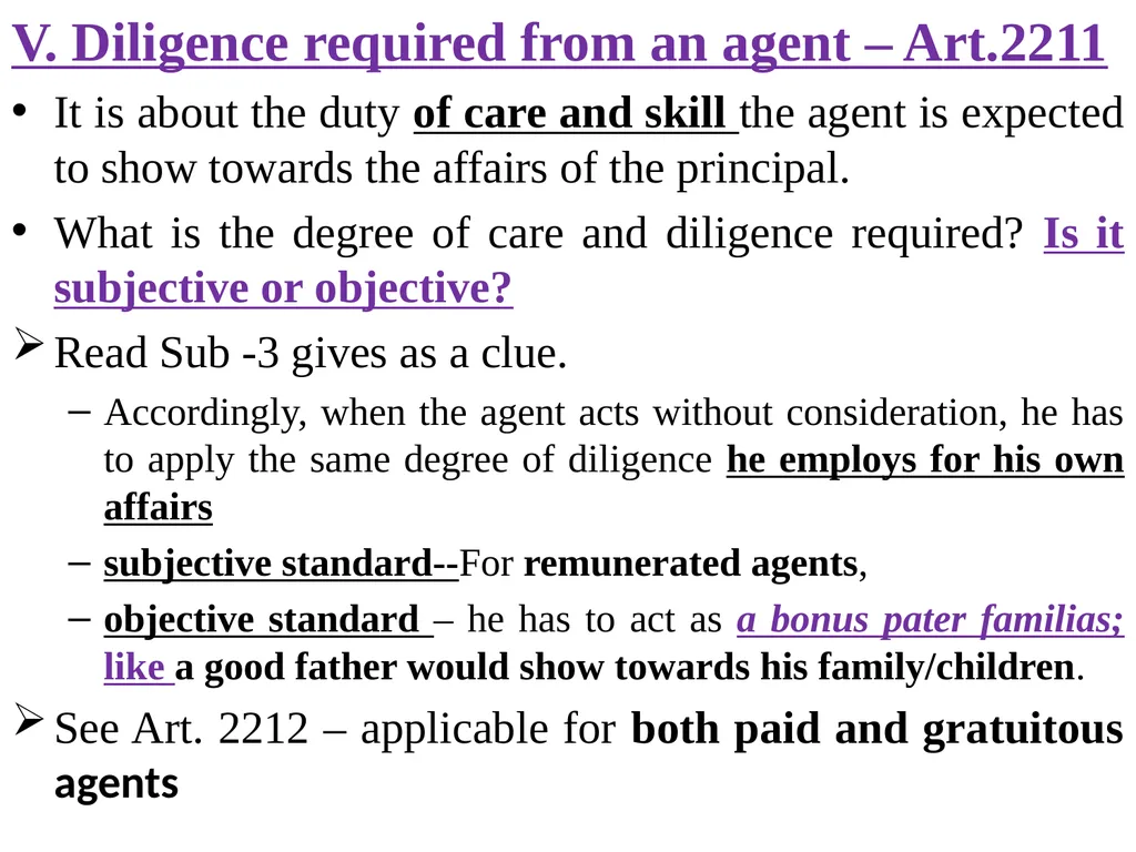 Chapter One 1. The concept of the law of agency - slide 171 of 185