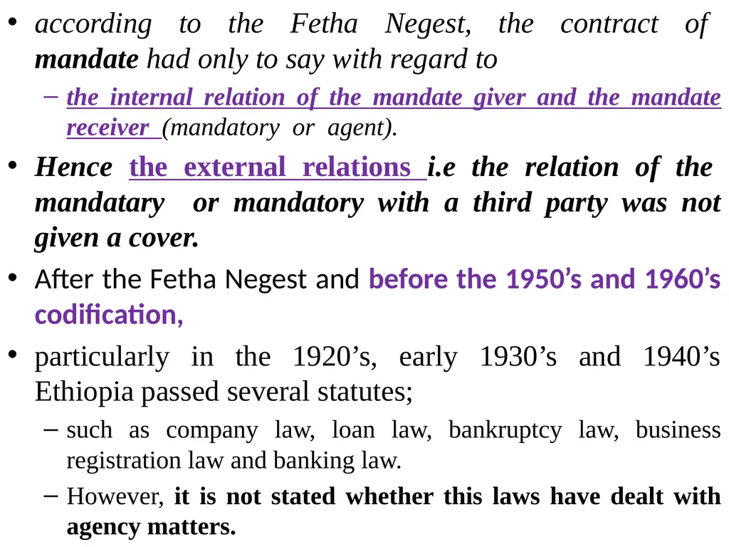 Chapter One 1. The concept of the law of agency - slide 26 of 185