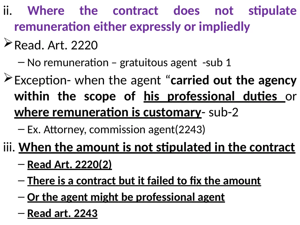Chapter One 1. The concept of the law of agency - slide 180 of 185