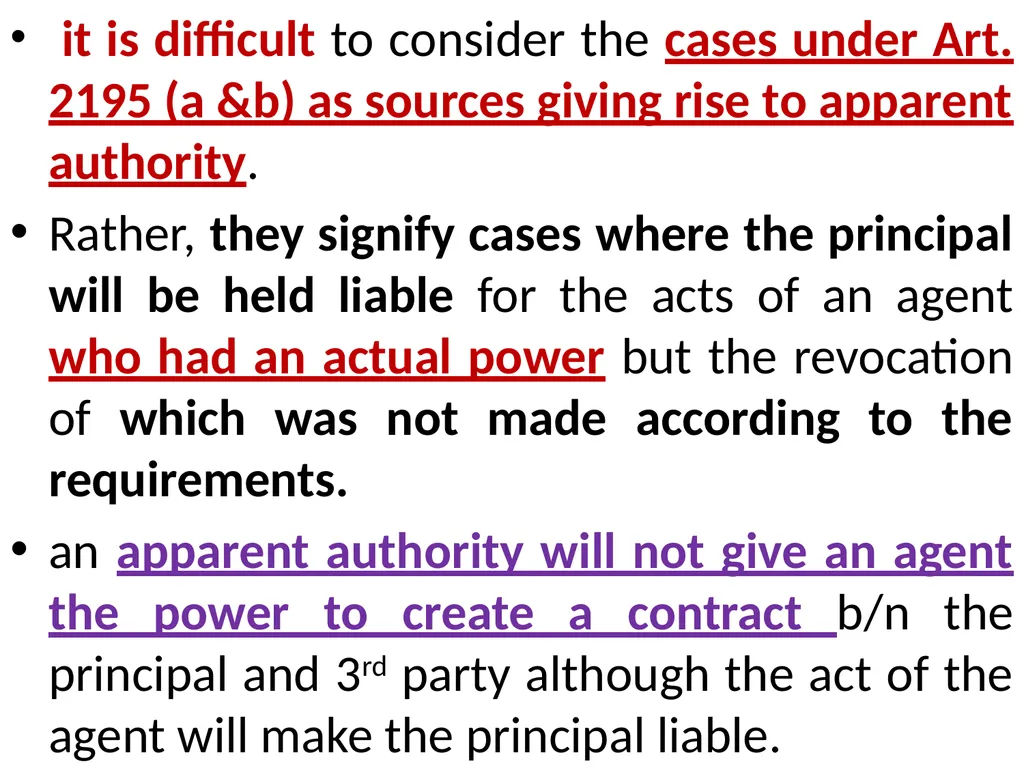 Chapter One 1. The concept of the law of agency - slide 98 of 185