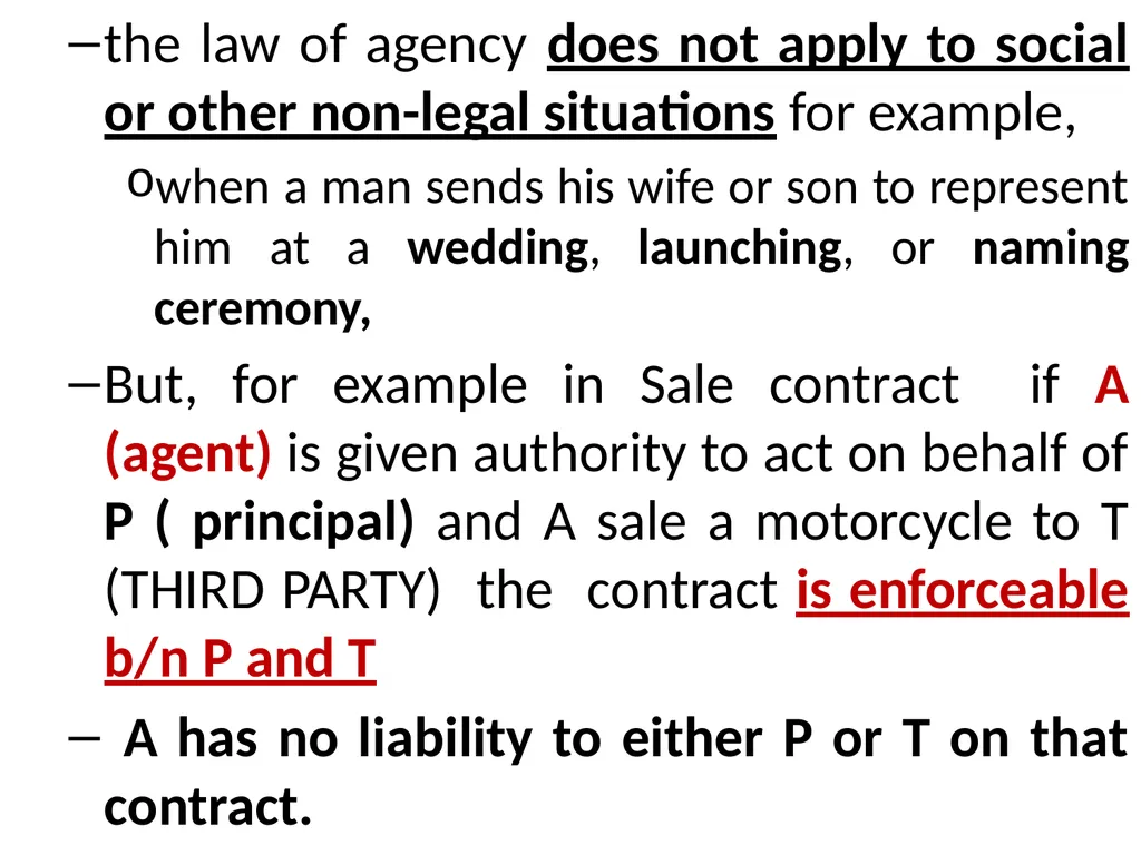 Chapter One 1. The concept of the law of agency - slide 10 of 185