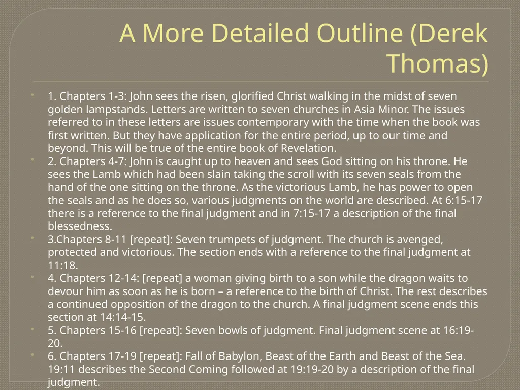 The End Times: Revelation Trinity Presbyterian - slide 9 of 28