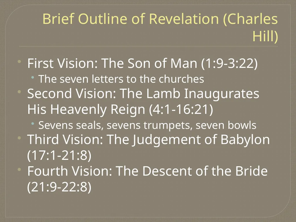 The End Times: Revelation Trinity Presbyterian - slide 8 of 28