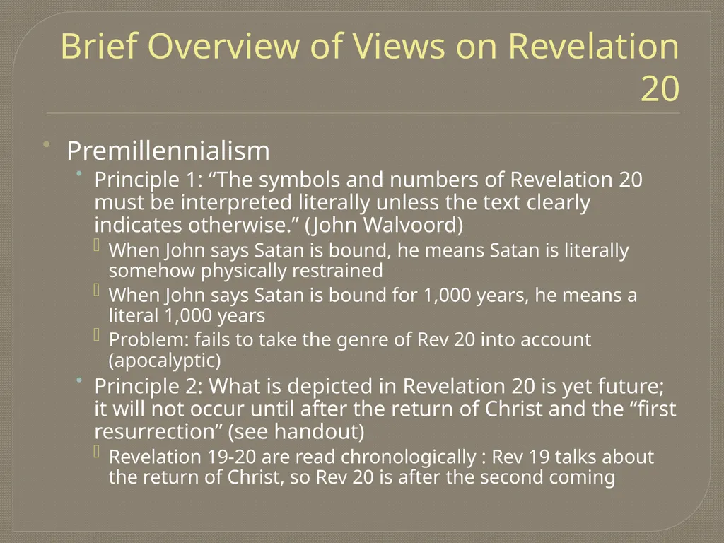 The End Times: Revelation Trinity Presbyterian - slide 5 of 28