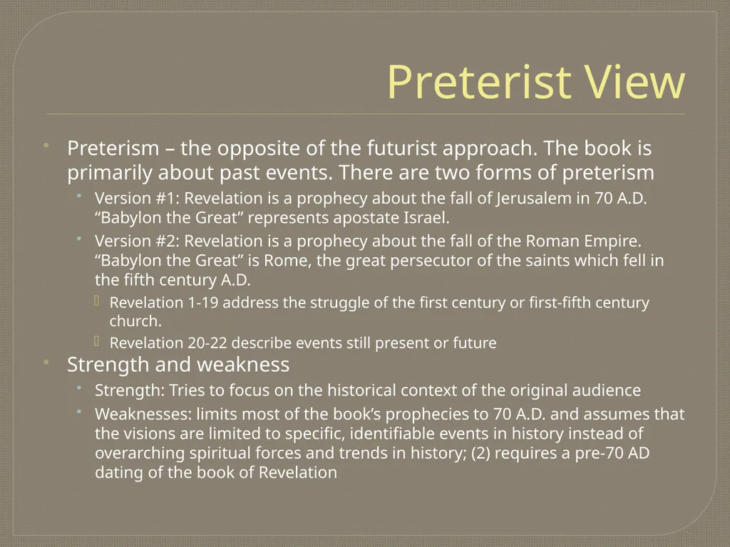 The End Times: Revelation Trinity Presbyterian - slide 20 of 28