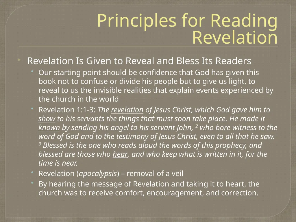 The End Times: Revelation Trinity Presbyterian - slide 11 of 28