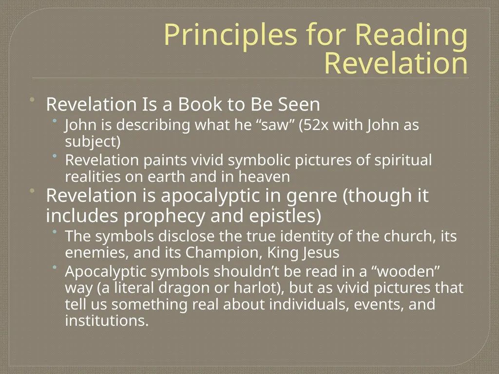 The End Times: Revelation Trinity Presbyterian - slide 12 of 28