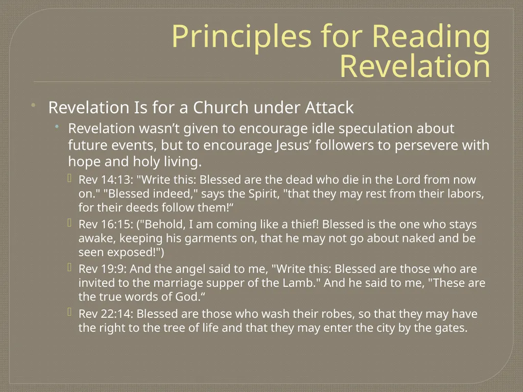 The End Times: Revelation Trinity Presbyterian - slide 16 of 28