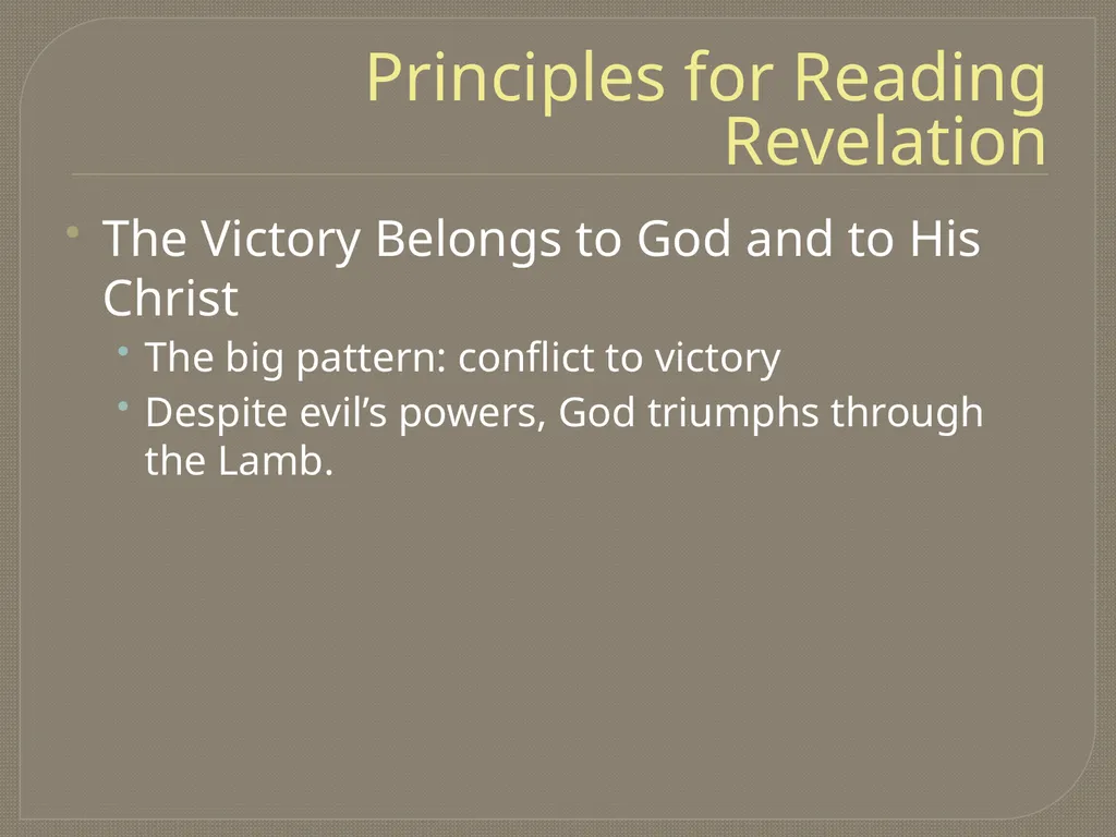 The End Times: Revelation Trinity Presbyterian - slide 17 of 28