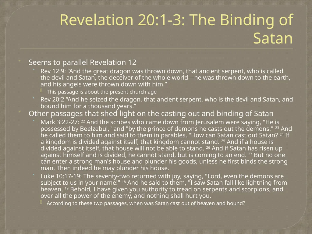The End Times: Revelation Trinity Presbyterian - slide 25 of 28