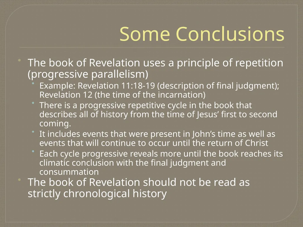 The End Times: Revelation Trinity Presbyterian - slide 10 of 28