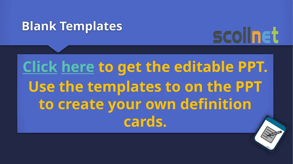 Create Definition Cards Note: Print Slides by - slide 6 of 8