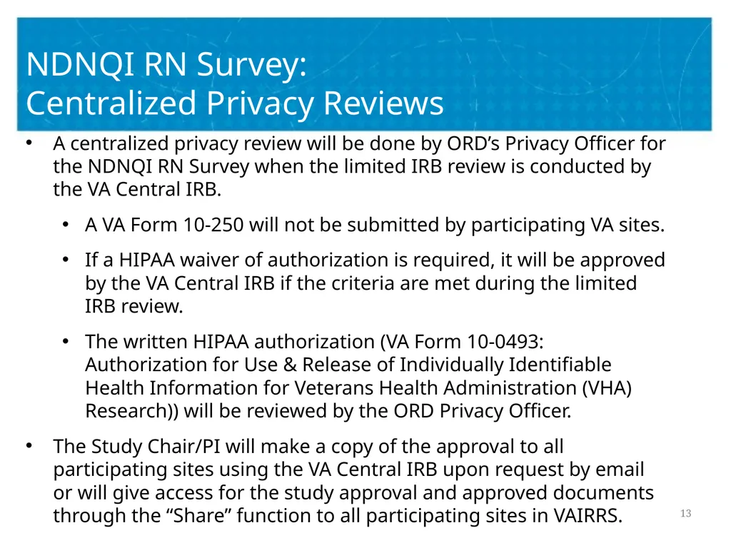 The Press Ganey RN Survey Research Study Lead - slide 13 of 19