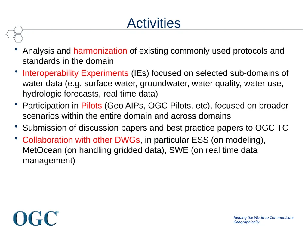OGC/WMO Hydrology Domain Working Group David Lemon - slide 9 of 23