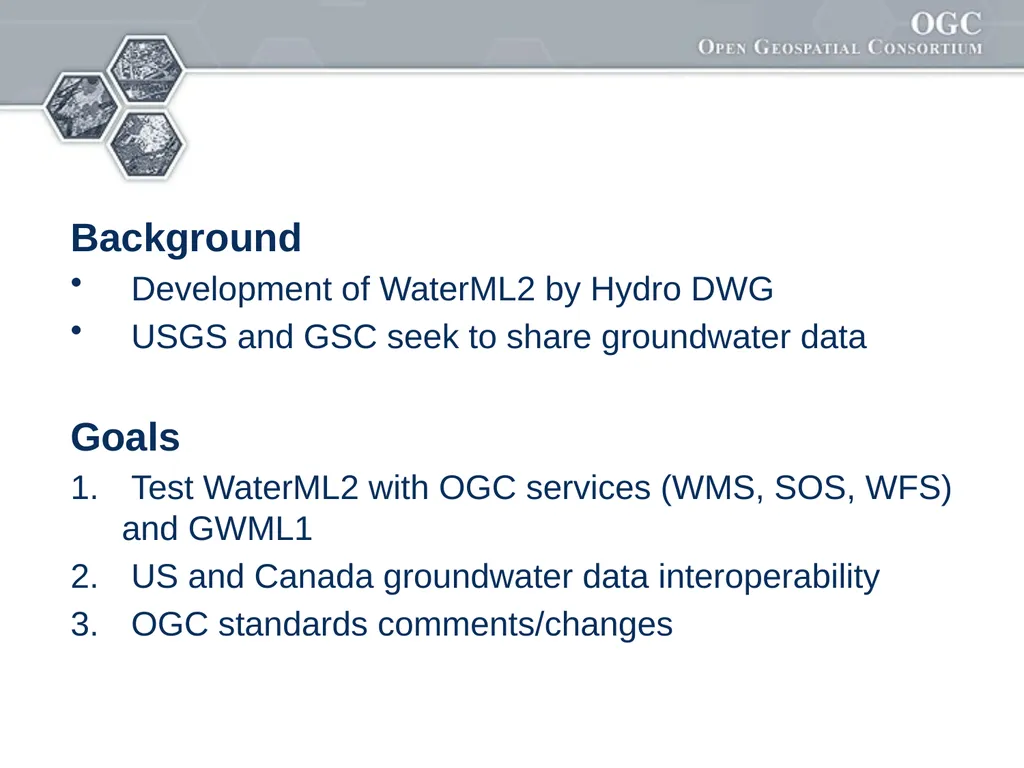 OGC/WMO Hydrology Domain Working Group David Lemon - slide 16 of 23