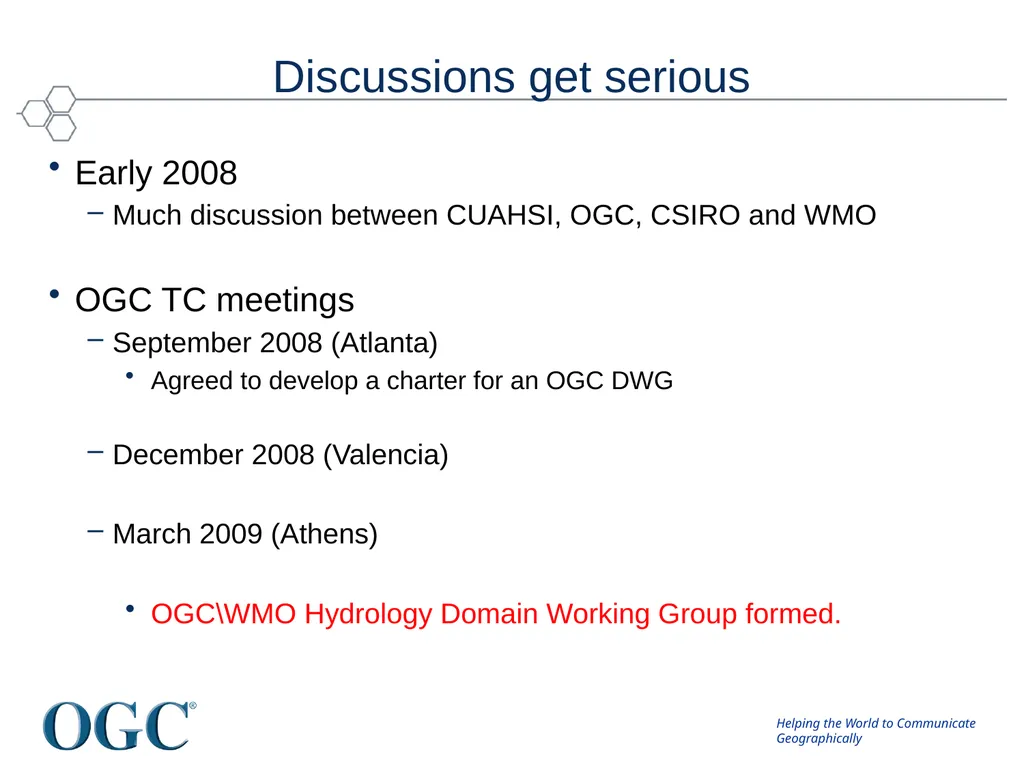 OGC/WMO Hydrology Domain Working Group David Lemon - slide 5 of 23