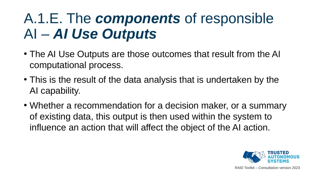 Responsible Artificial Intelligence for Defence - slide 44 of 65