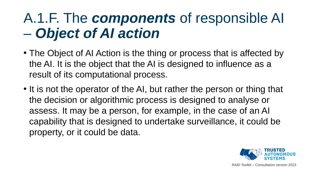 Responsible Artificial Intelligence for Defence - slide 45 of 65