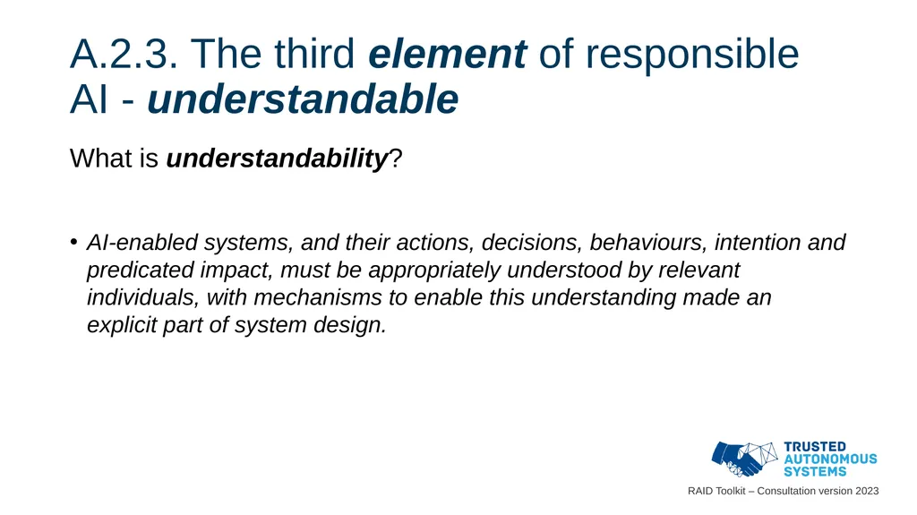 Responsible Artificial Intelligence for Defence - slide 51 of 65