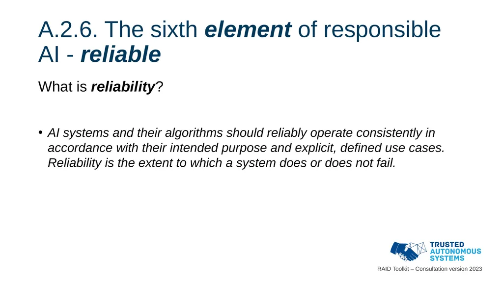 Responsible Artificial Intelligence for Defence - slide 54 of 65