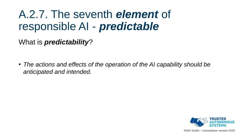 Responsible Artificial Intelligence for Defence - slide 55 of 65
