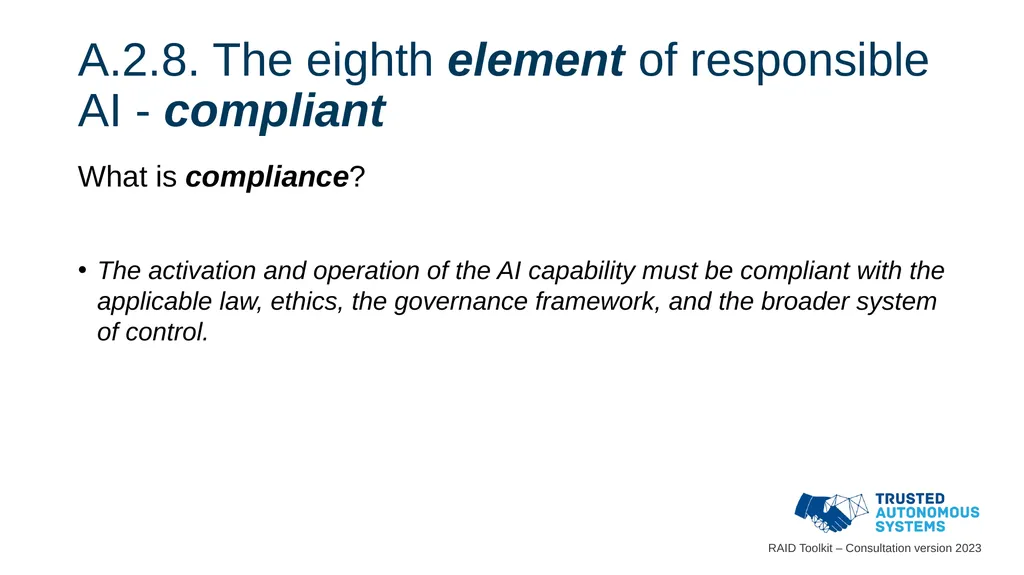 Responsible Artificial Intelligence for Defence - slide 56 of 65
