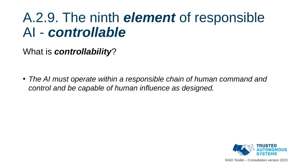 Responsible Artificial Intelligence for Defence - slide 57 of 65