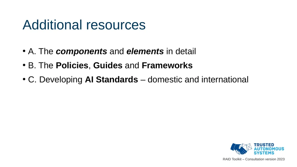 Responsible Artificial Intelligence for Defence - slide 37 of 65