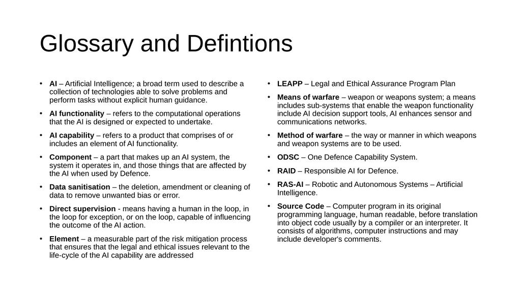 Responsible Artificial Intelligence for Defence - slide 36 of 65