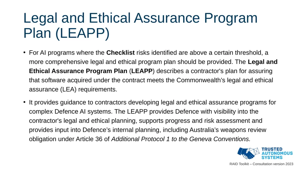 Responsible Artificial Intelligence for Defence - slide 16 of 65