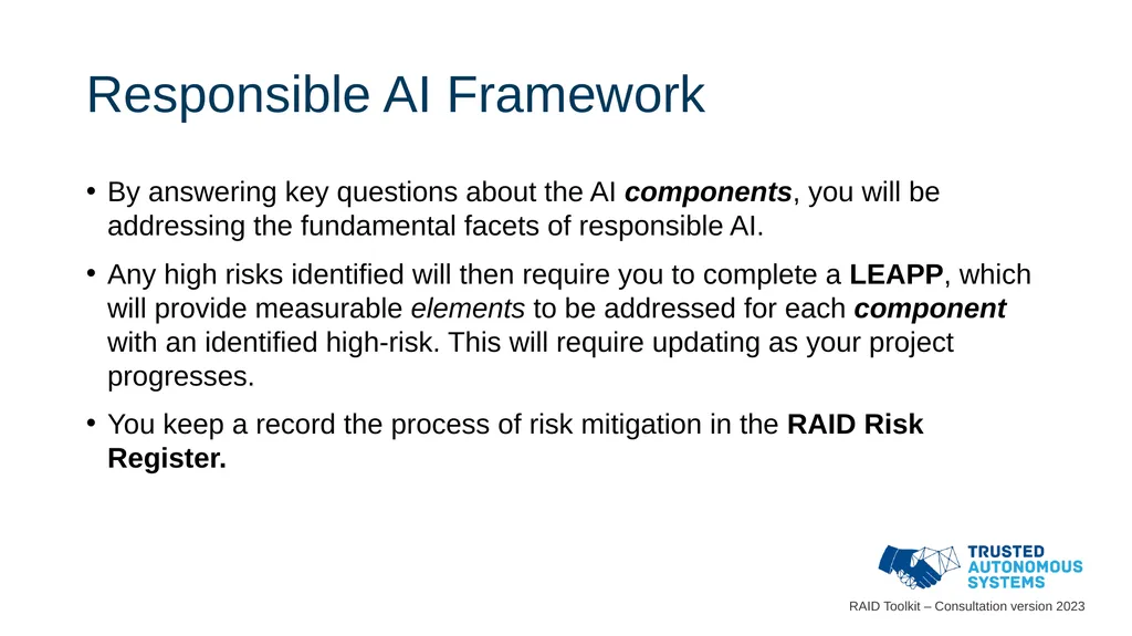 Responsible Artificial Intelligence for Defence - slide 17 of 65