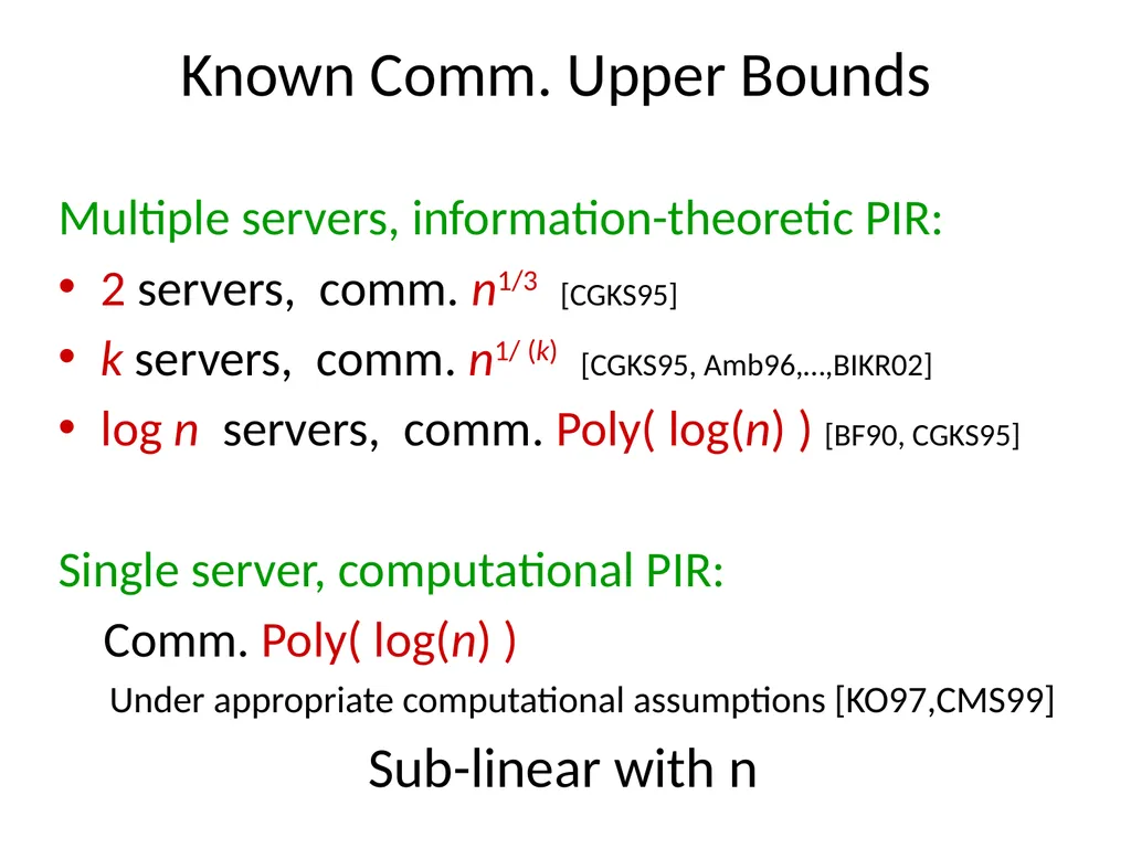 Private Information Retrieval Amir Houmansadr - slide 13 of 36