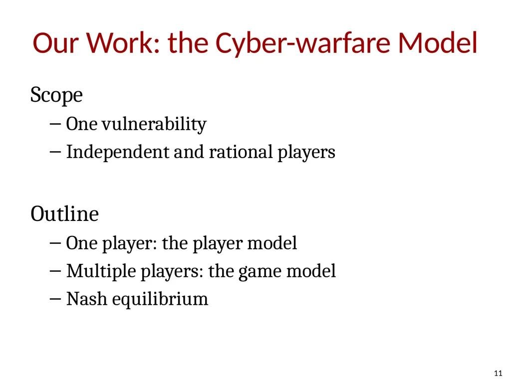 How Shall We Play a Game? A Game-theoretical Model - slide 10 of 35