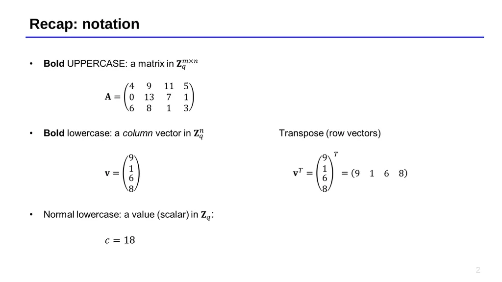 Lecture 14 – Short Integer Solutions, lattice - slide 2 of 36