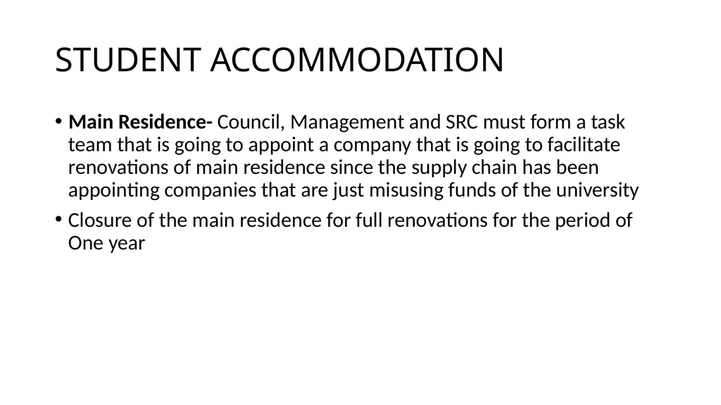 VUT STUDENT REPRESENTATIVE COUNCIL PRESENTATION - slide 13 of 13