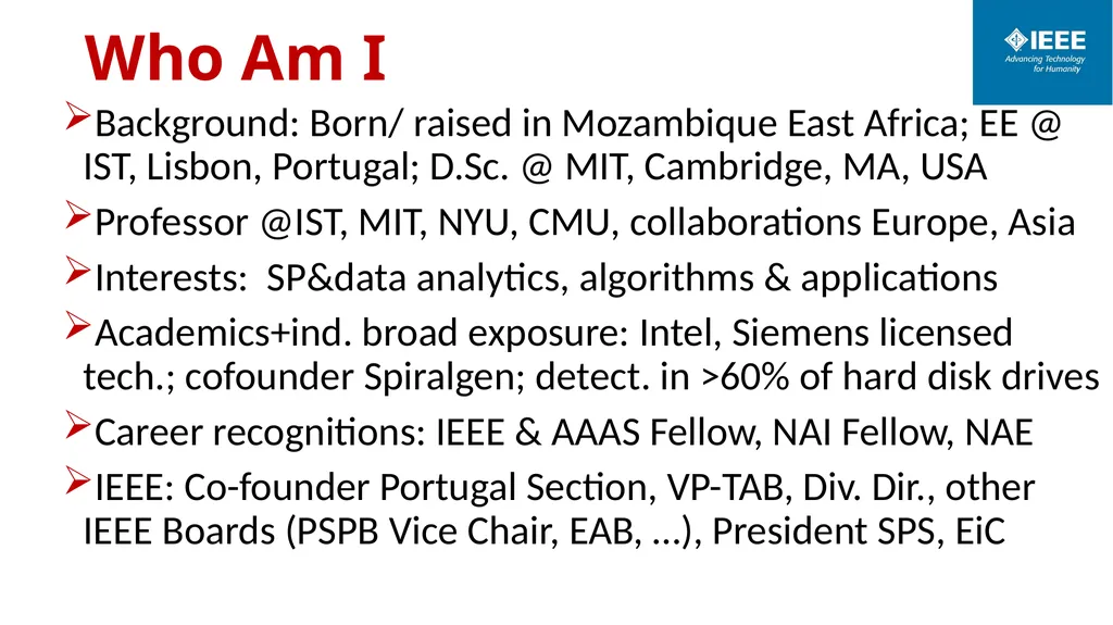 José M. F. Moura Philip L. and Marsha Dowd - slide 2 of 4