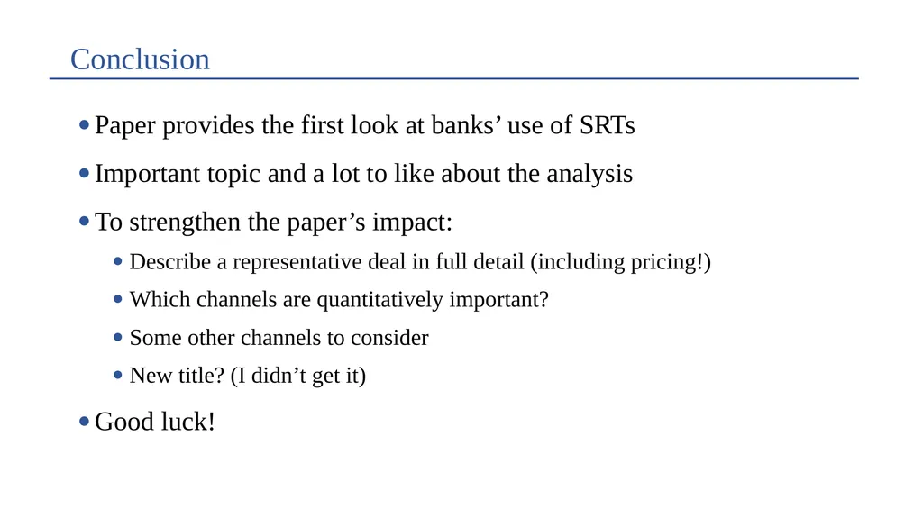 Synthetic, but How Much Risk Transfer? Alex - slide 10 of 10