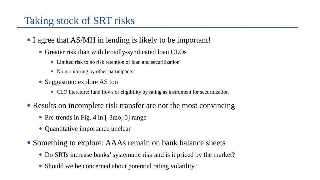 Synthetic, but How Much Risk Transfer? Alex - slide 8 of 10