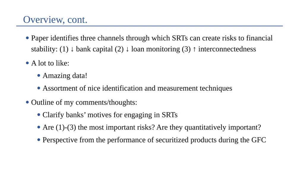 Synthetic, but How Much Risk Transfer? Alex - slide 3 of 10