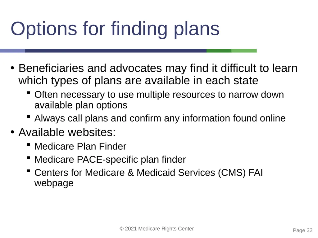 Coverage options for people with Medicare and - slide 32 of 40