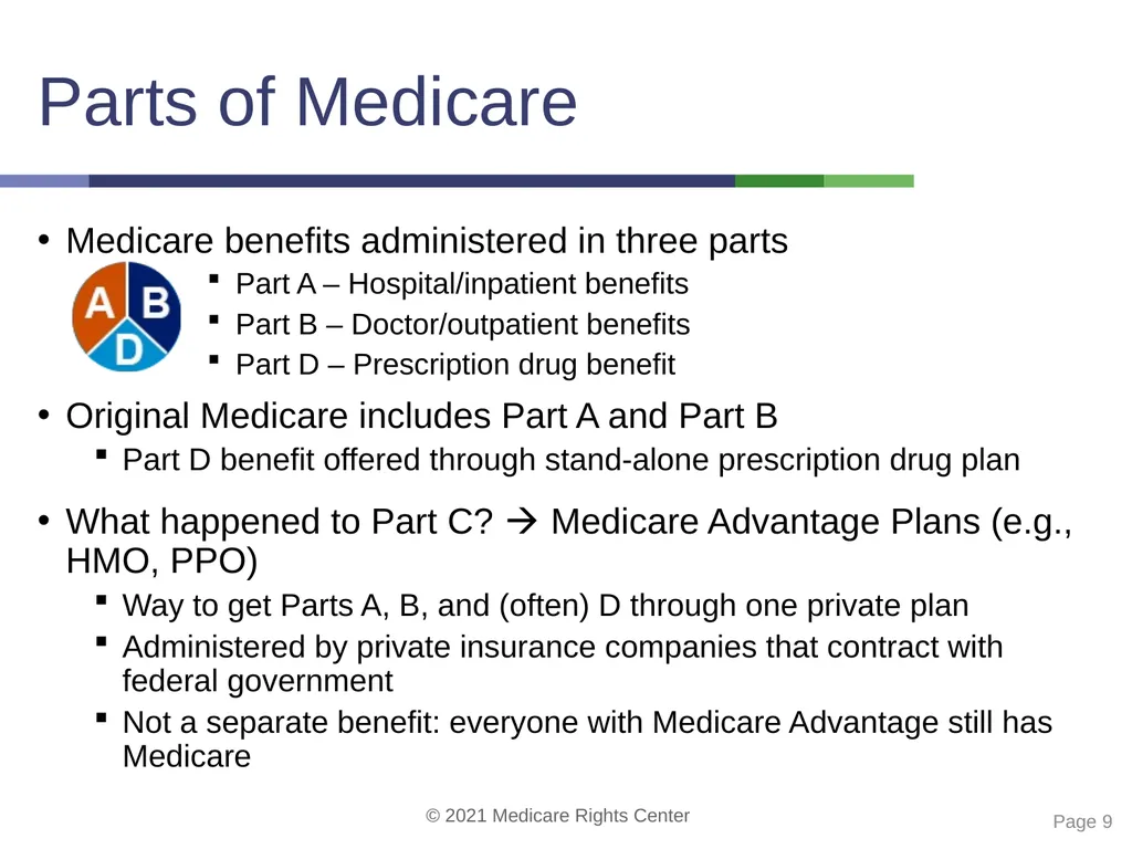 Coverage options for people with Medicare and - slide 9 of 40