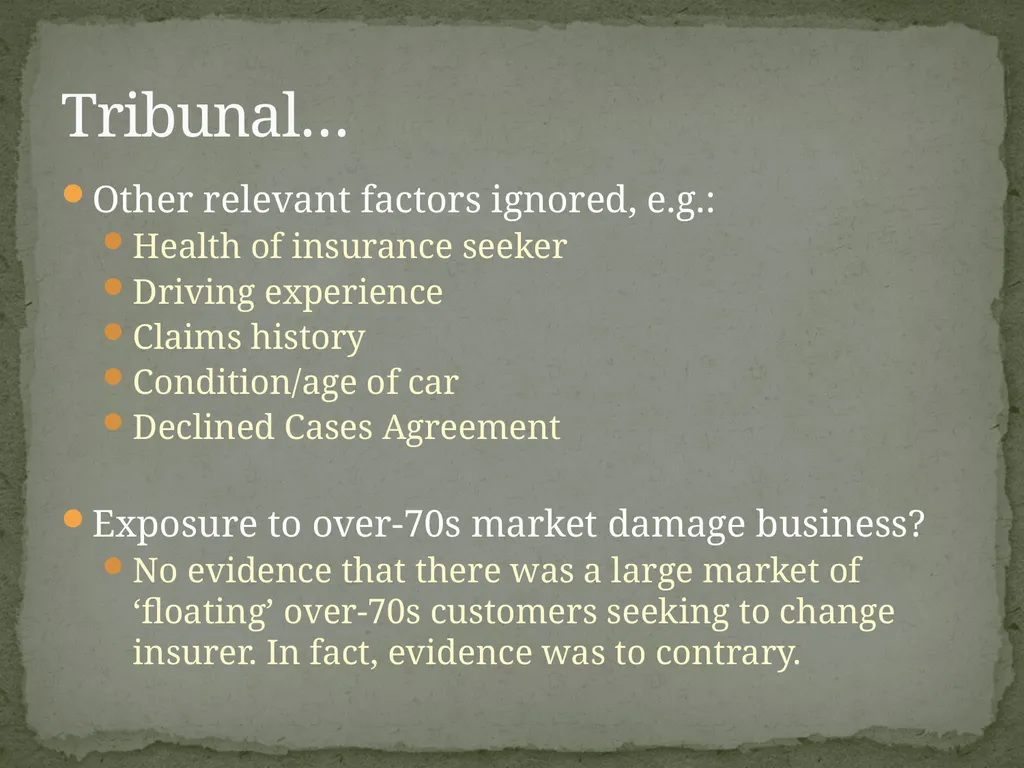 ATTITUDES TO HEALTH AND AGE IN INSURANCE: SOME - slide 11 of 21