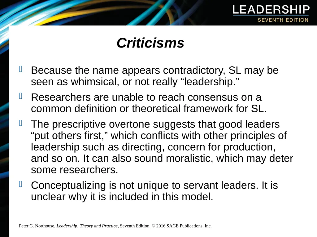 Chapter 10: Servant Leadership Overview Servant - slide 20 of 21