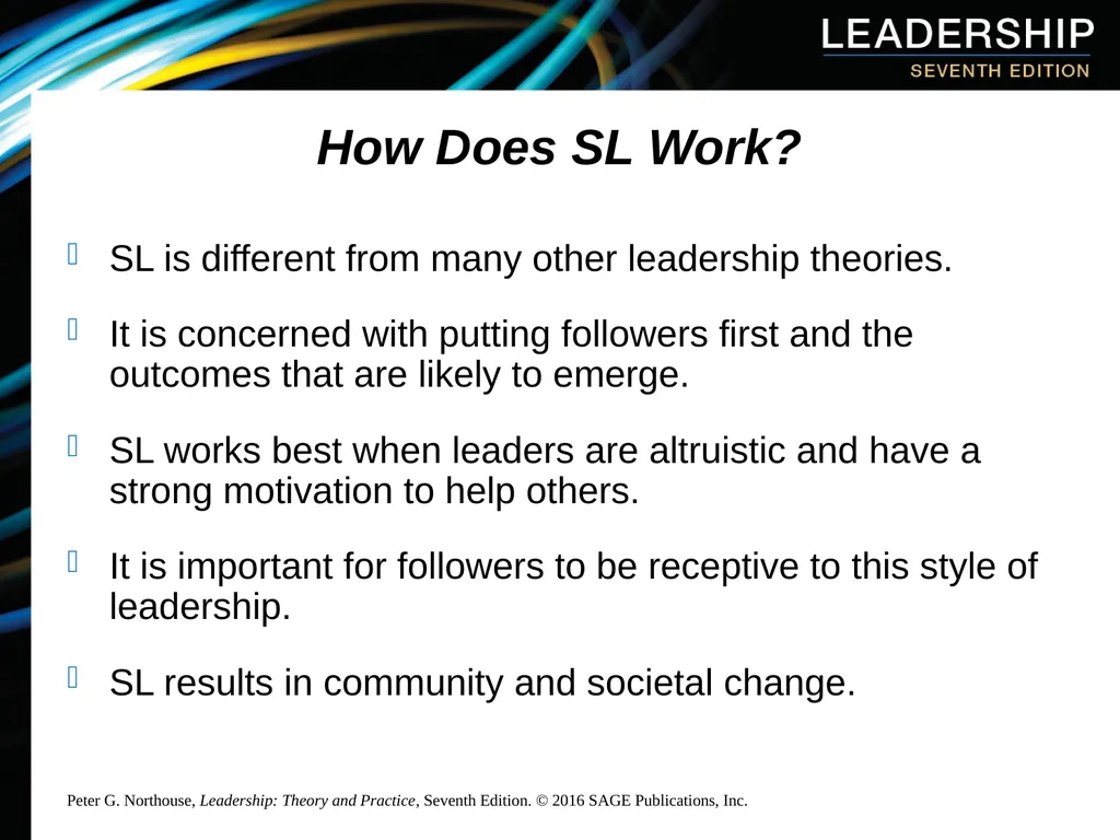 Chapter 10: Servant Leadership Overview Servant - slide 18 of 21