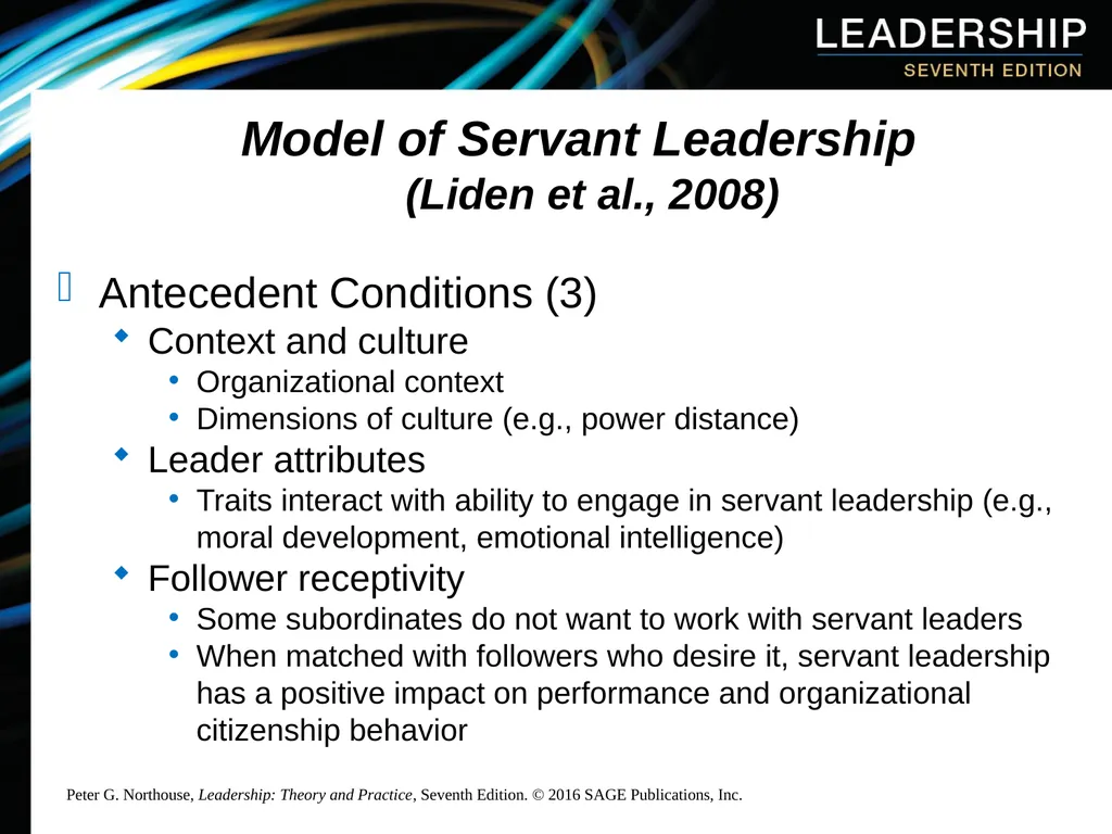 Chapter 10: Servant Leadership Overview Servant - slide 13 of 21